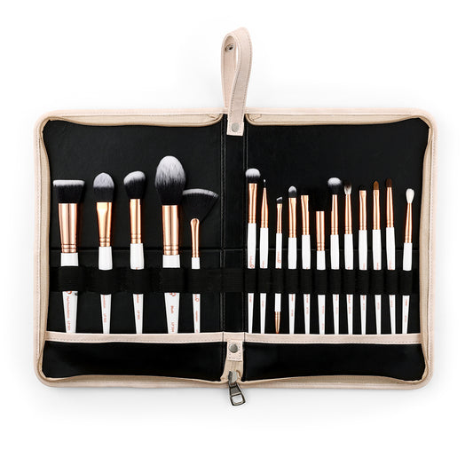 GLAMSTROKES BRUSH SET 17 PCS – ROSE GOLD