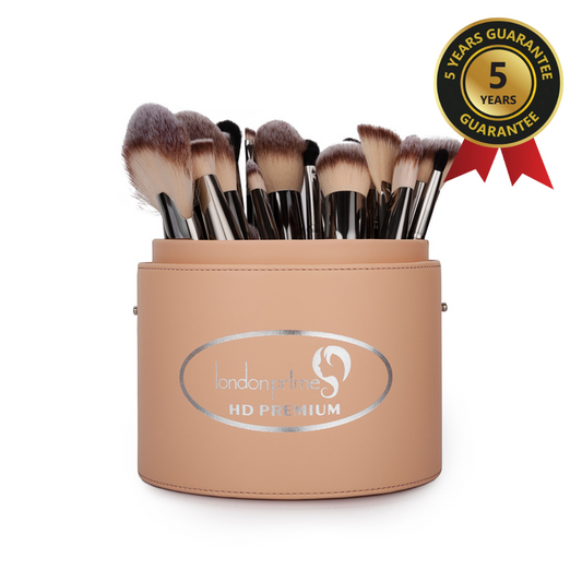 Cosmetics Brush Holder Cylinder Shaped - Peach