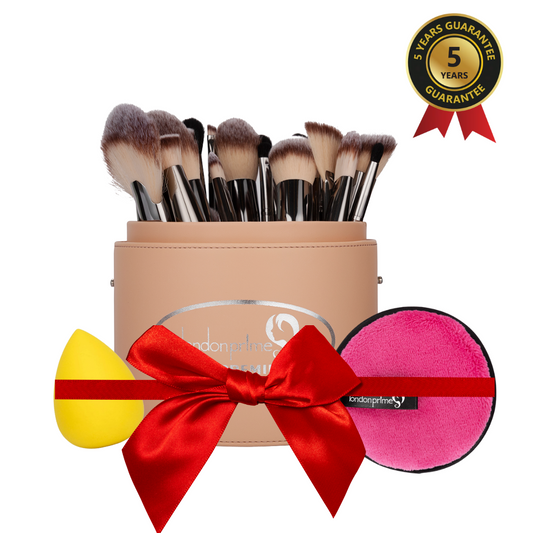 HD Professional Brush Set 24 Pcs With Yellow Blender and Hibiscus Remover Pad