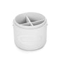 White HD Premium Cosmetics Brush Holder Cylinder Shaped - London Prime